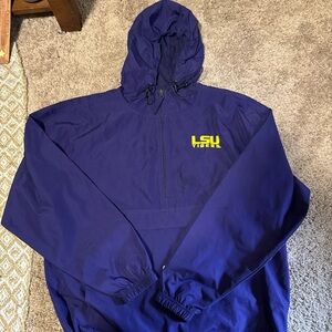 Large, purple LSU champion authentic athletic wear